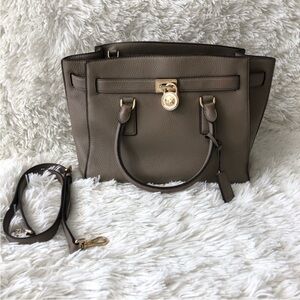 Michael Kors Pebbled Leather Hamilton Handbag